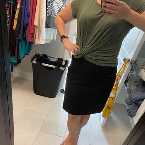 Banana Republic Pencil Skirt Black Womens 12